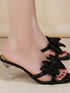 Summer Sexy Bow Open Toe Heels